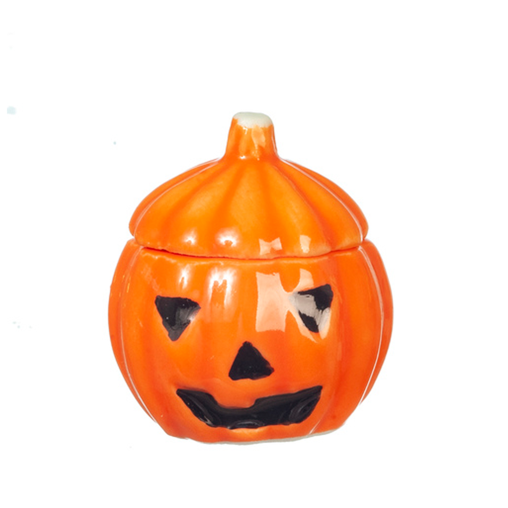 1 Inch Scale Ceramic Jack-O-Lantern Dollhouse Miniature