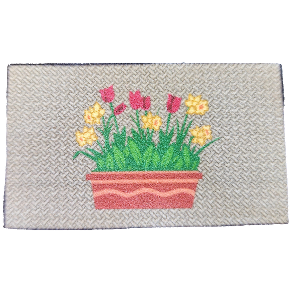 1 Inch Scale Flower Basket Welcome Mat Dollhouse Miniature