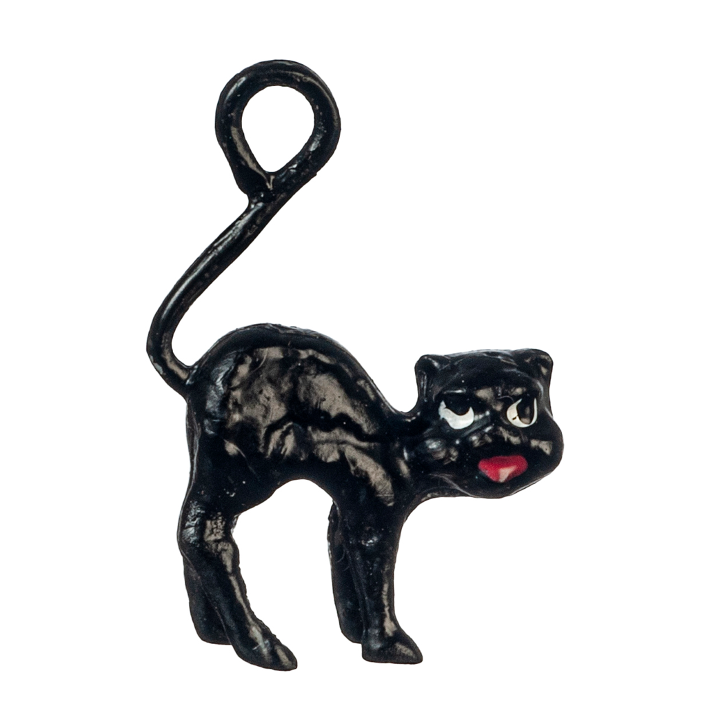 1 Inch Scale Black Cat Halloween Dollhouse Miniature