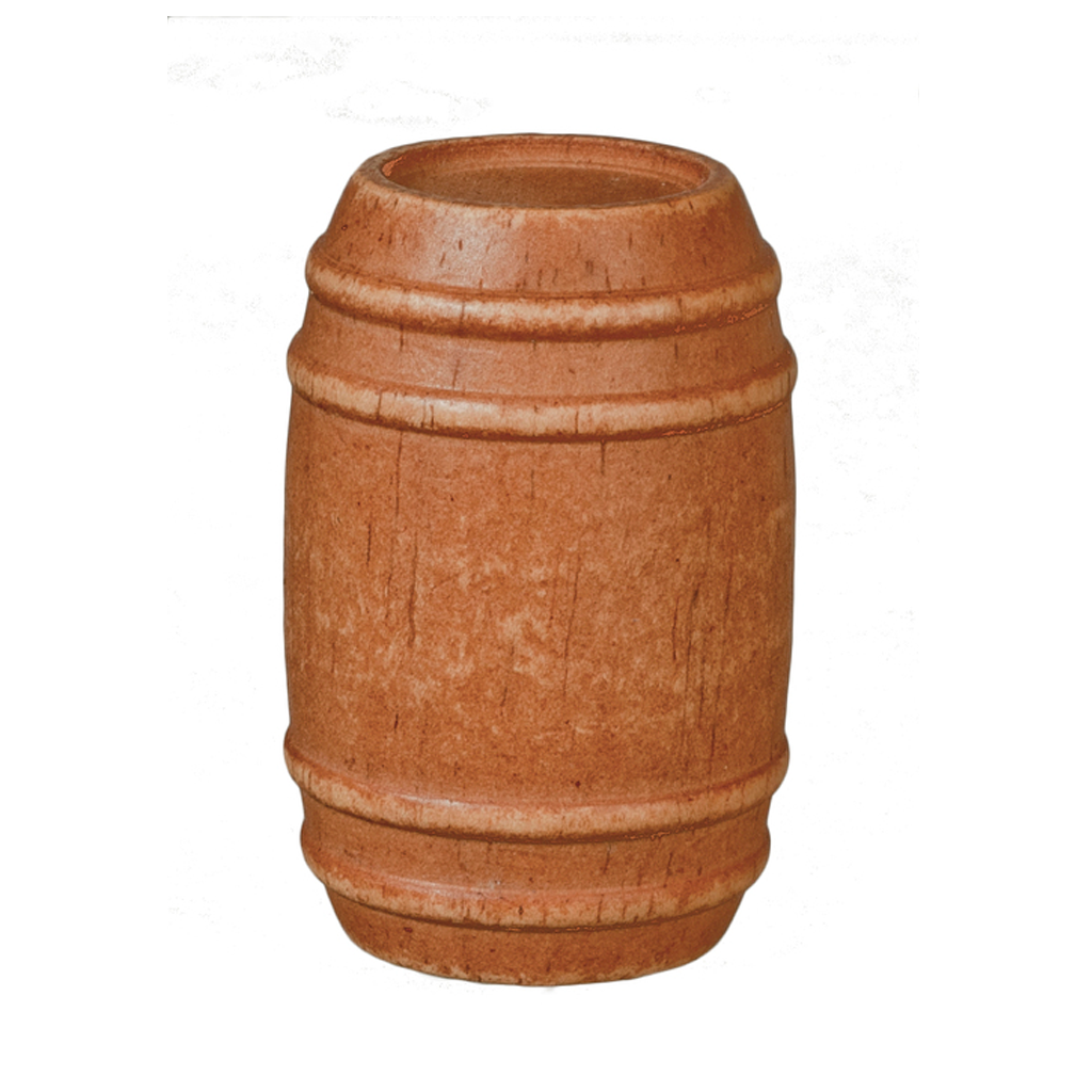 Small Wooden Barrel Dollhouse Miniature