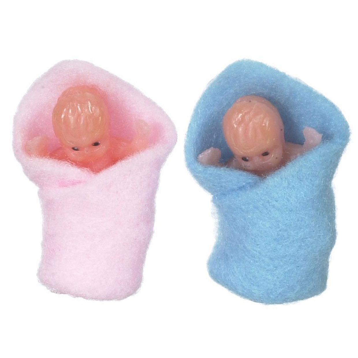 1 Inch Scale Babies in Blanket Dollhouse Miniature
