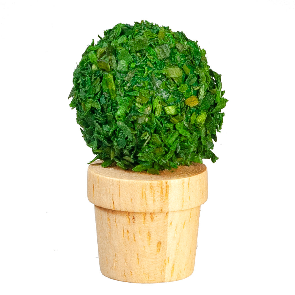 1 Inch Scale Round Shrub in a Pot Dollhouse Miniature