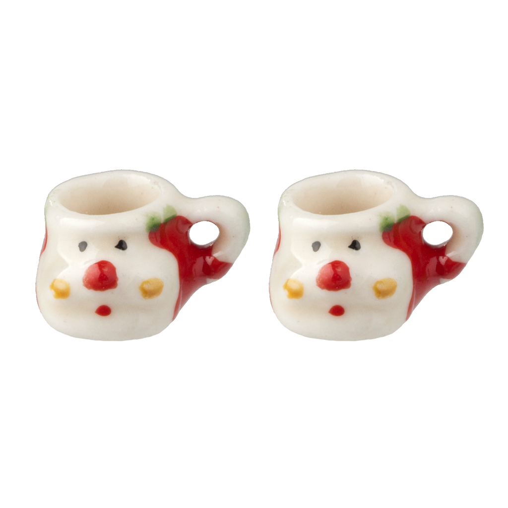 1 Inch Scale Christmas Mug Set Dollhouse Miniature