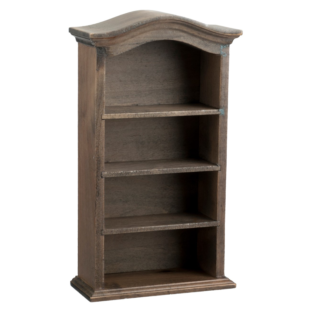 1 Inch Scale Weathered Gray Arched Shelf Dollhouse Miniature