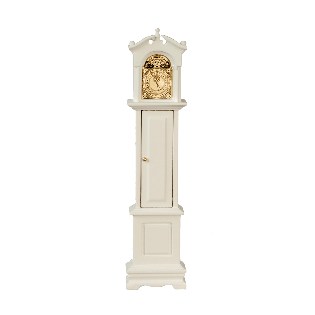 1 Inch Scale White Grandfather Clock