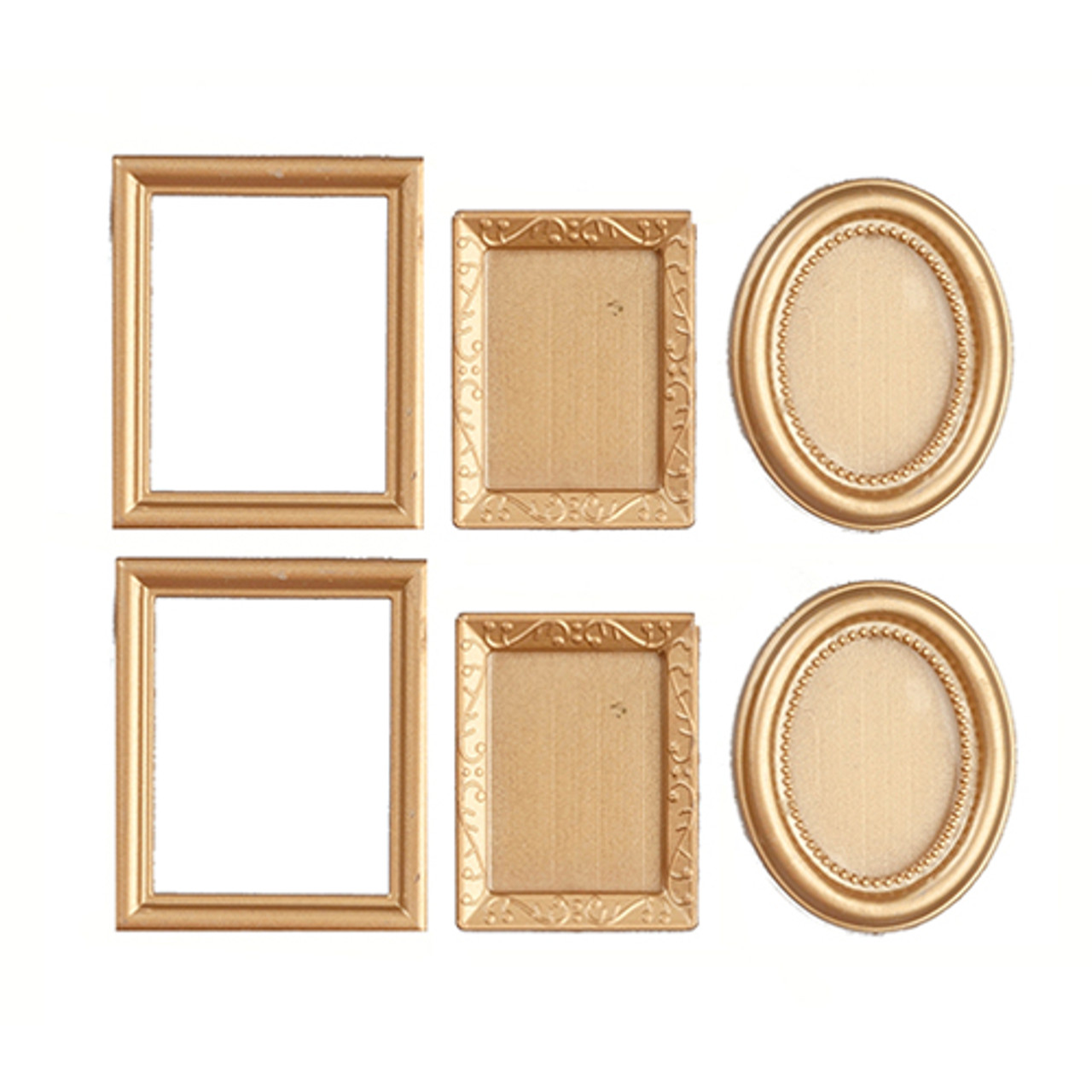 Gold Dollhouse Miniature Picture Frames