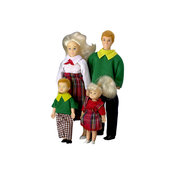 Miniature discount dollhouse family