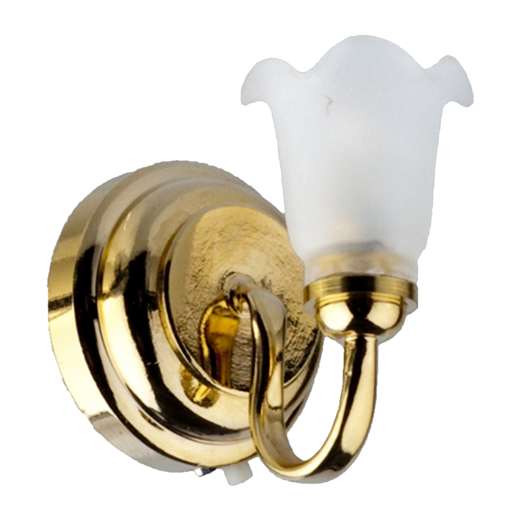 Houseworks LED Miniature Brass Wall Sconce Battery Operated