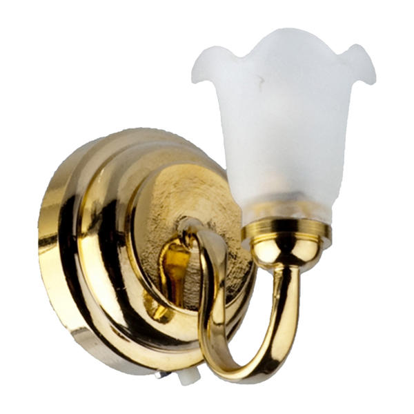Houseworks LED Miniature Brass Wall Sconce Battery Operated
