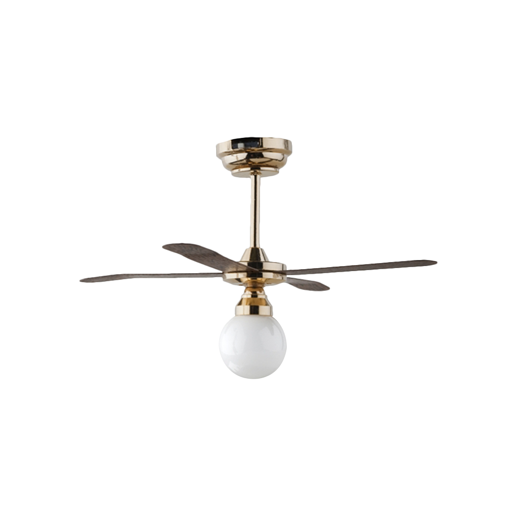 Houseworks LED Miniature White Globe Ceiling Fan Light Battery Operated