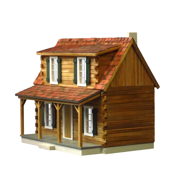 Shenandoah log top cabin dollhouse