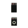 1 Inch Scale Black Washer and Dryer Dollhouse Miniature Set