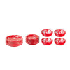 1 Inch Scale Red Spatter Dollhouse Dish Set