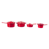 1 Inch Scale Red Spatter Dollhouse Pots and Pans Set