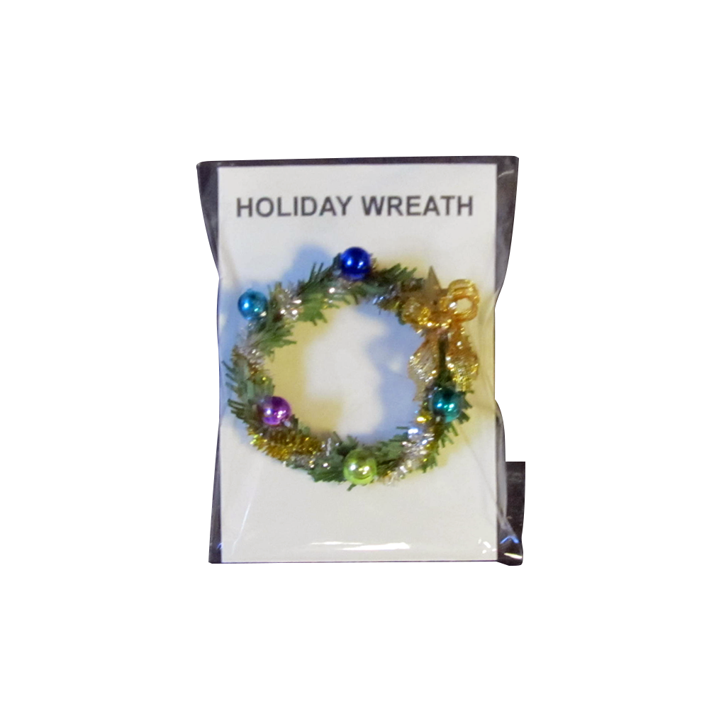 1 Inch Scale Traditional Decorated Wreath Dollhouse Miniature