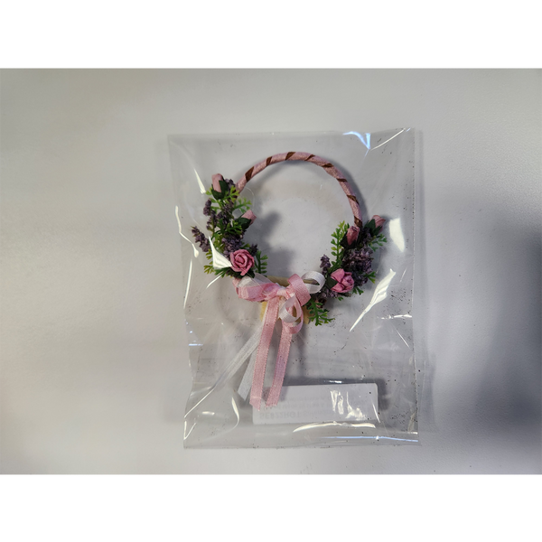 1 Inch Scale Decorated Lavender and Rose Wreath Dollhouse Miniature