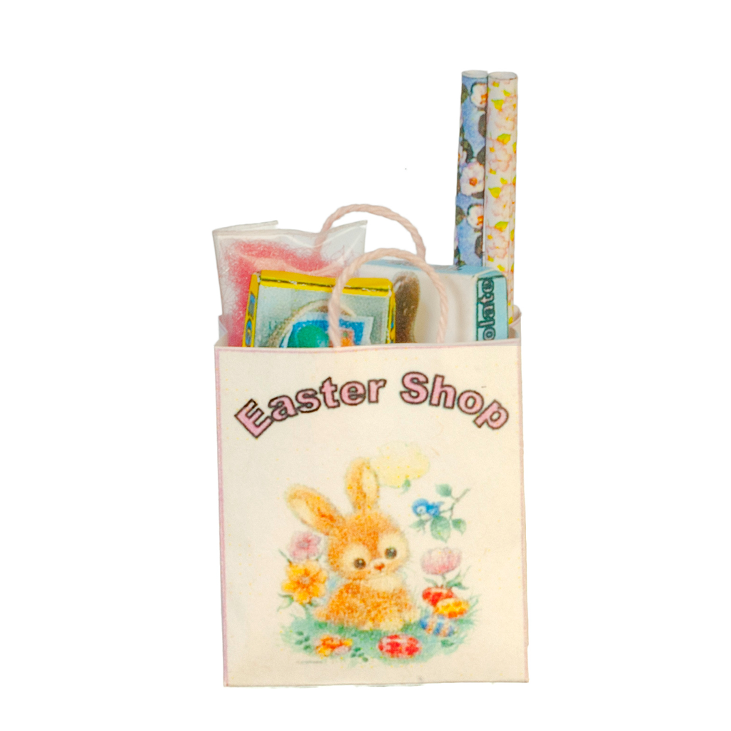 1 Inch Scale Easter Filled Shopping Bag Dollhouse Miniature