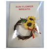 1 Inch Scale Decorated Grapevine Sunflower Wreath Dollhouse Miniature