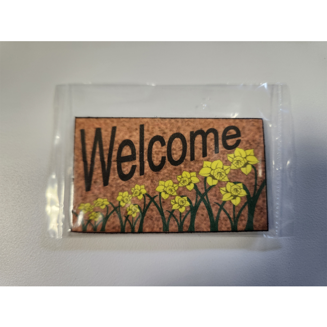 1 Inch Scale Daffodil Welcome Mat Dollhouse Miniature