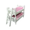 1 Inch Scale Dollhouse Bunk Beds Set with Pink Bedding