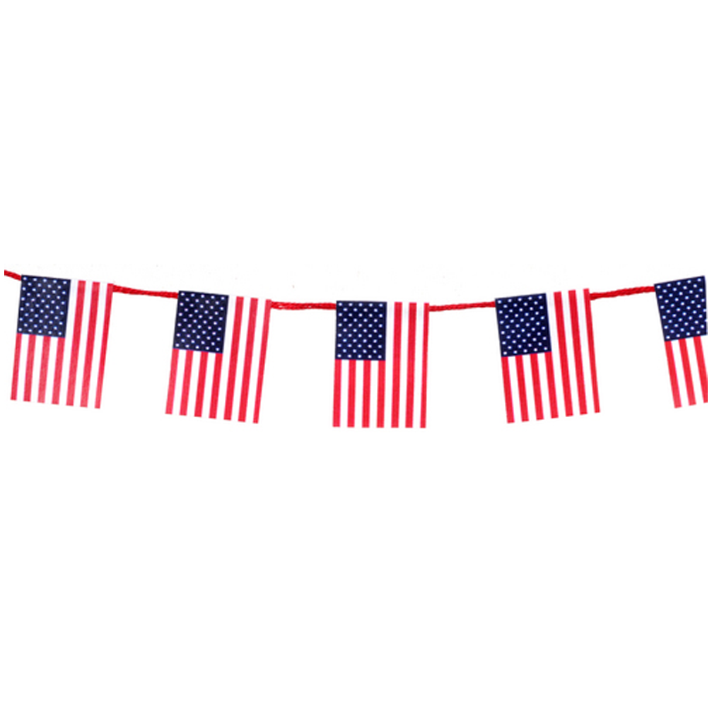 1 Inch Scale Dollhouse Miniature American Flag Garland