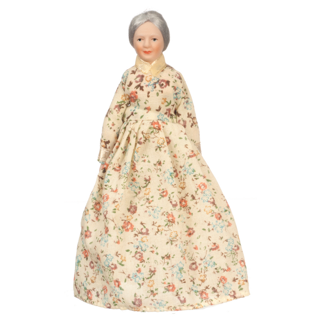 1 Inch Scale Modern Grandma Miniature Doll