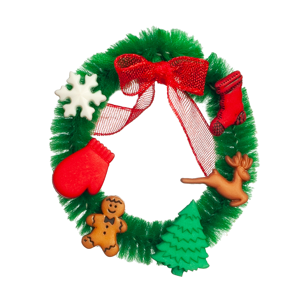 1 Inch Scale Christmas Wreath Dollhouse Miniature Real Good Toys