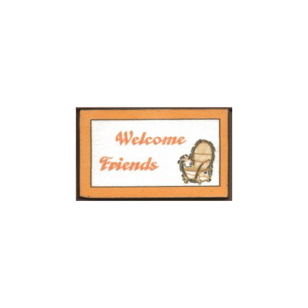 1 Inch Scale Welcome Friends Welcome Mat Dollhouse Miniature– Real Good ...