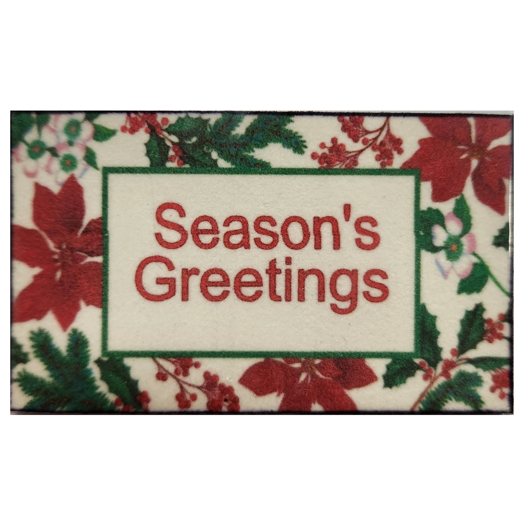 1 Inch Scale Season's Greetings Welcome Mat Dollhouse Miniature