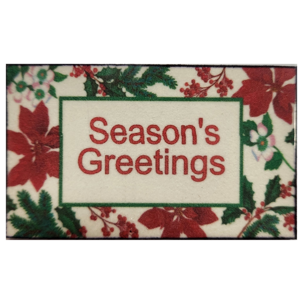 1 Inch Scale Season's Greetings Welcome Mat Dollhouse Miniature