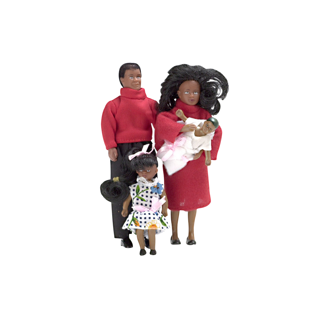 African american dollhouse family hotsell