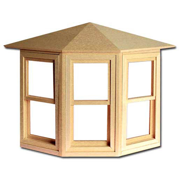 Dollhouse Non-Working Bay Window with Acrylic