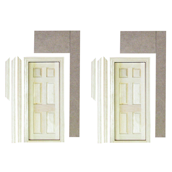 Dollhouse Interior Doors with Panel Parts