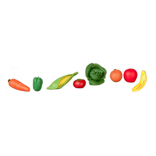 1 Inch Scale Fruits and Vegetables Assortment Dollhouse Miniature