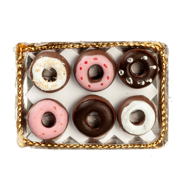 1 Inch Scale Donuts on Tray Dollhouse Miniature