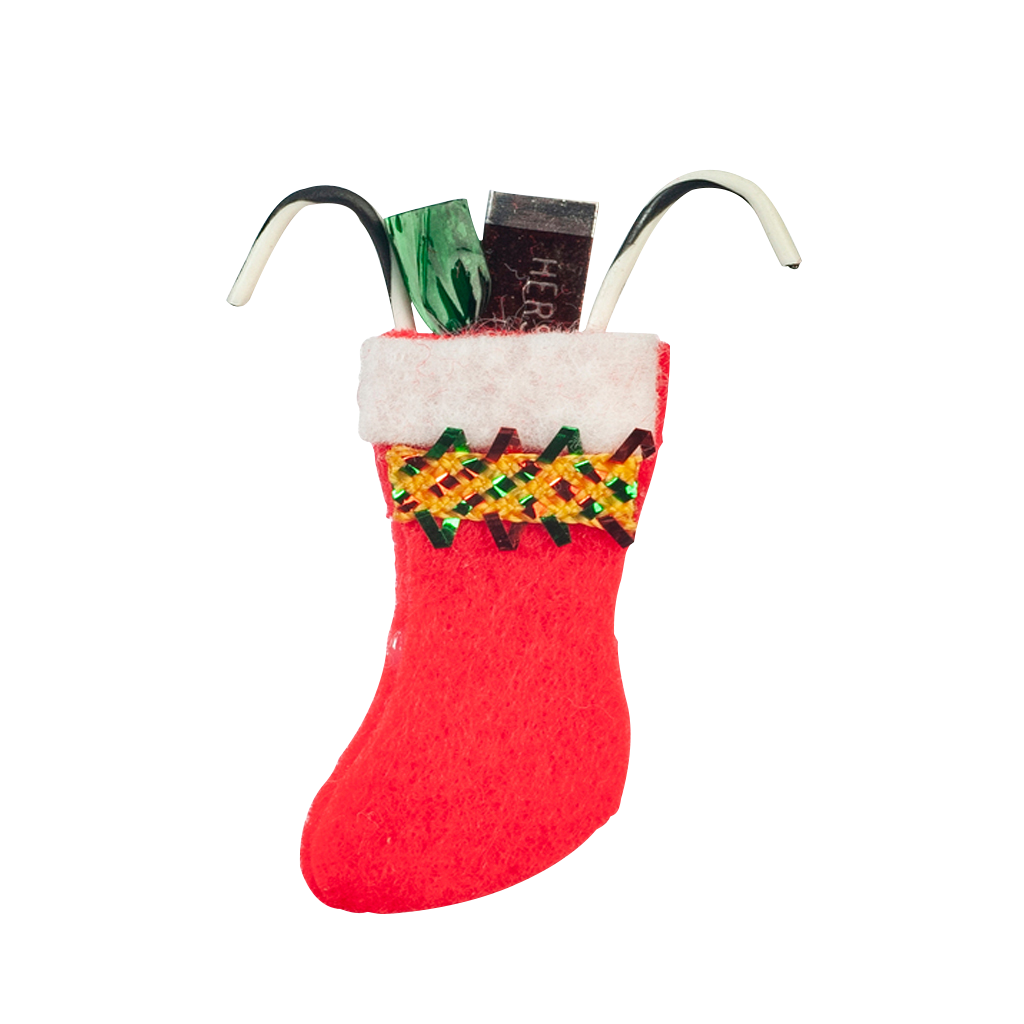 1 Inch Scale Christmas Stocking with Chocolate Bar Dollhouse Miniature