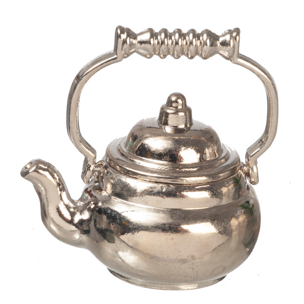1 Inch Scale Silver Tea Pot Dollhouse Miniature
