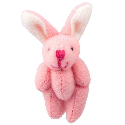 1 Inch Scale Stuffed Plush Pink Easter Bunny Dollhouse Miniature