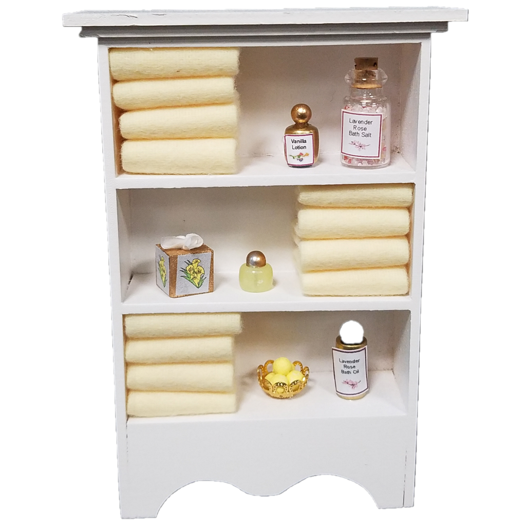 Miniature top dollhouse bathroom