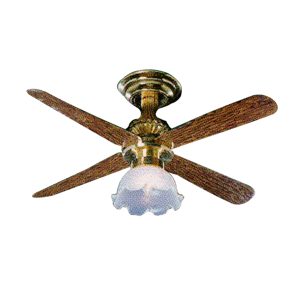Tulip Shade Ceiling Fan Dollhouse Miniature Electrical Light