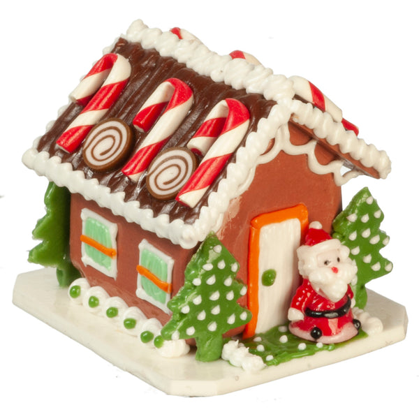 1 Inch Scale Christmas Gingerbread House Dollhouse Miniature