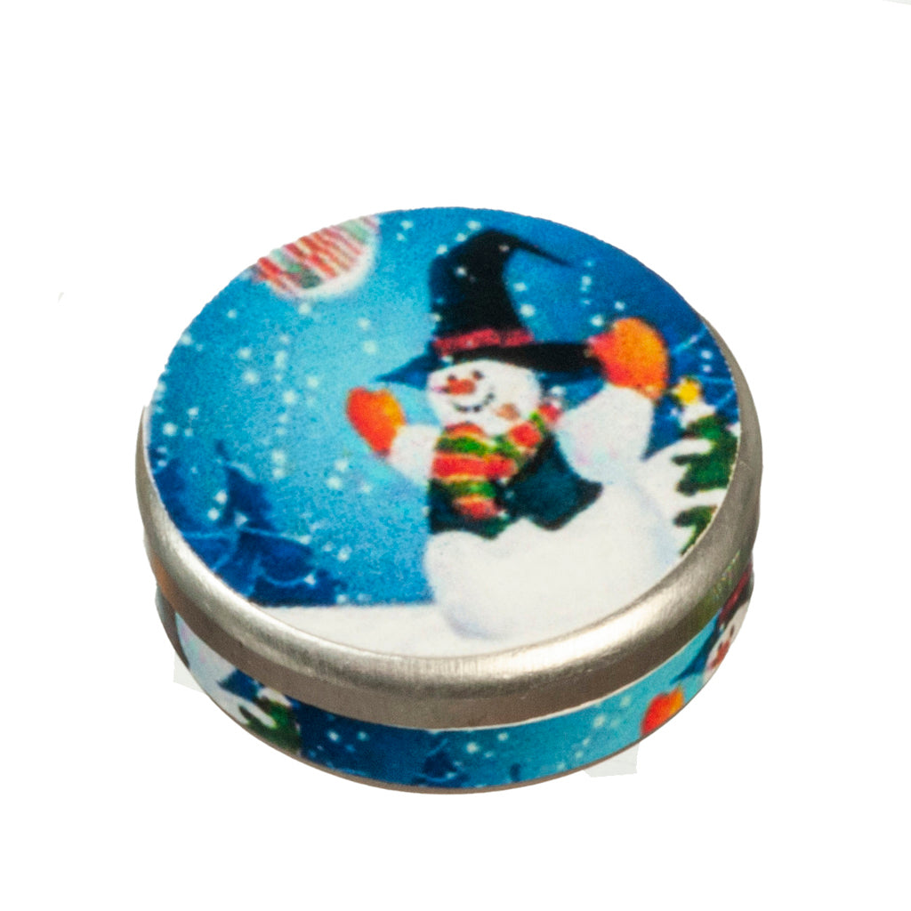 1 Inch Scale Holiday Cookie Snowman Tin Dollhouse Miniature
