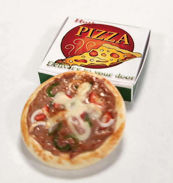 1 Inch Scale Deluxe Pizza and Box Dollhouse Miniature