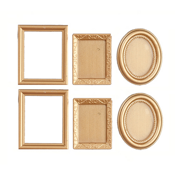 Gold Dollhouse Miniature Picture Frames
