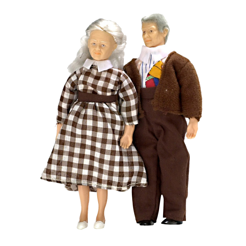 1 Inch Scale Grandparents Miniature Doll Set Real Good Toys