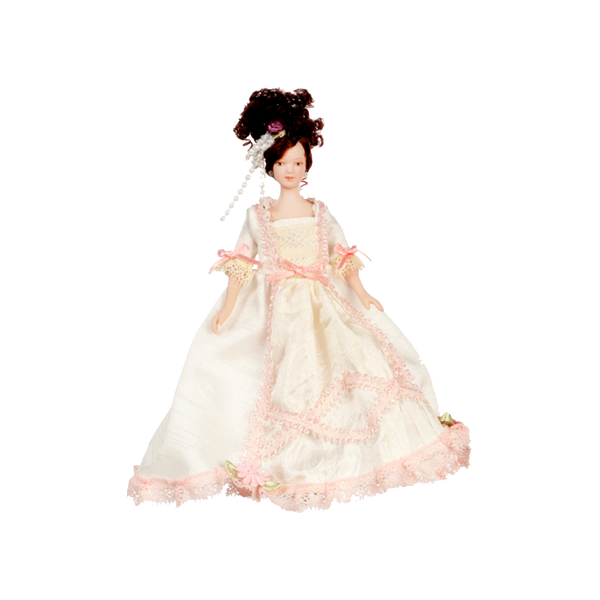 1 Inch Scale Victorian Lady in White Gown