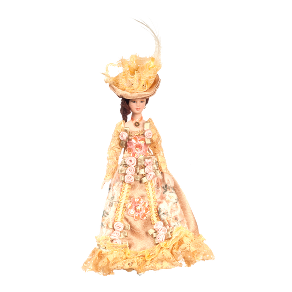 1 Inch Scale Victorian Lady in Floral Gown