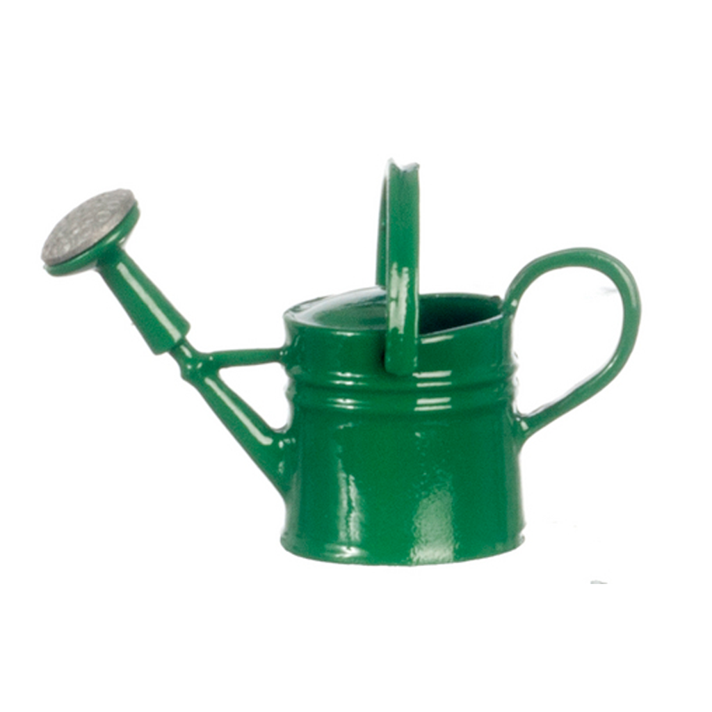 1 Inch Scale Dollhouse Miniature Garden Watering Can in Green