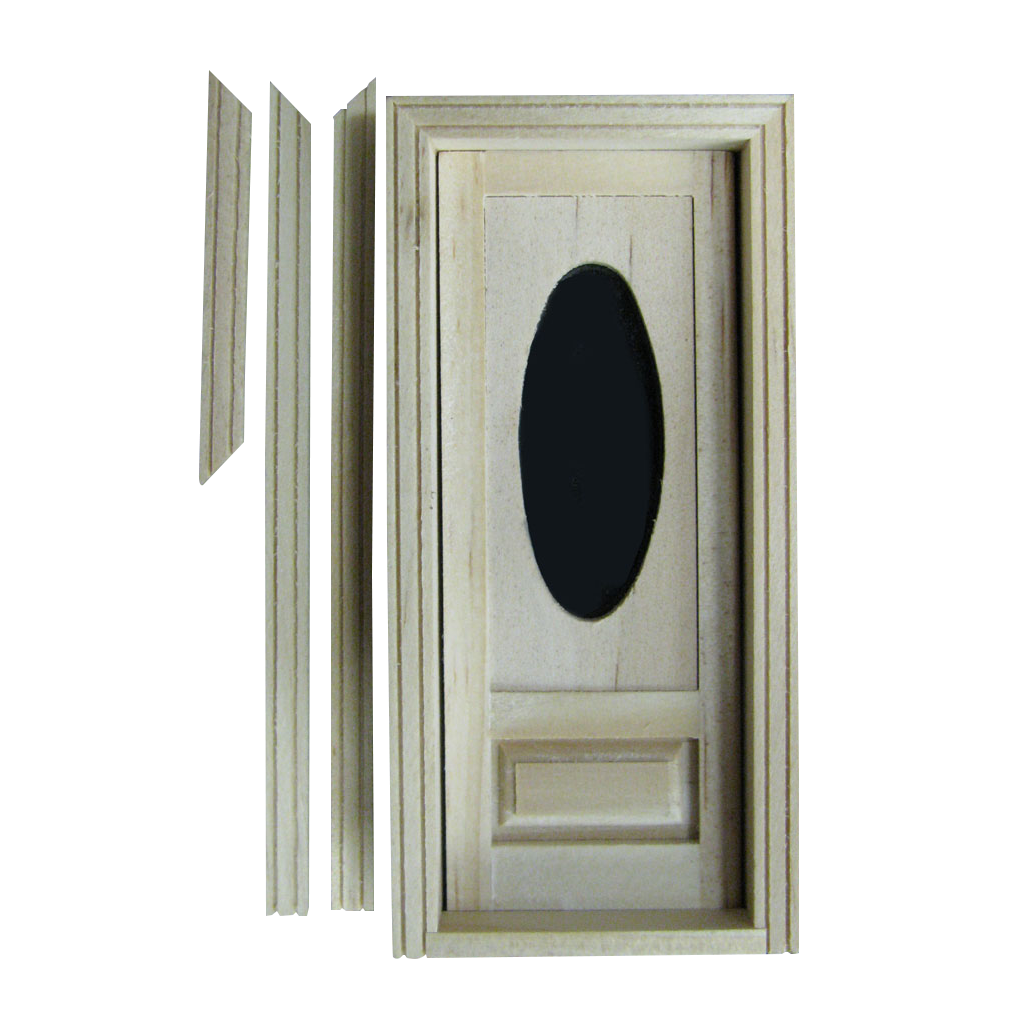 Half Scale Oval Light Dollhouse Door