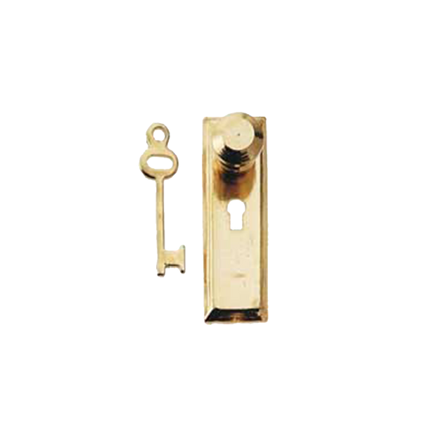 Dollhouse Door Knob & Key Plate with Key